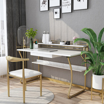 Nordic solid wood desk white study computer desk desktop Office Home modern simple bedroom learning table light luxury