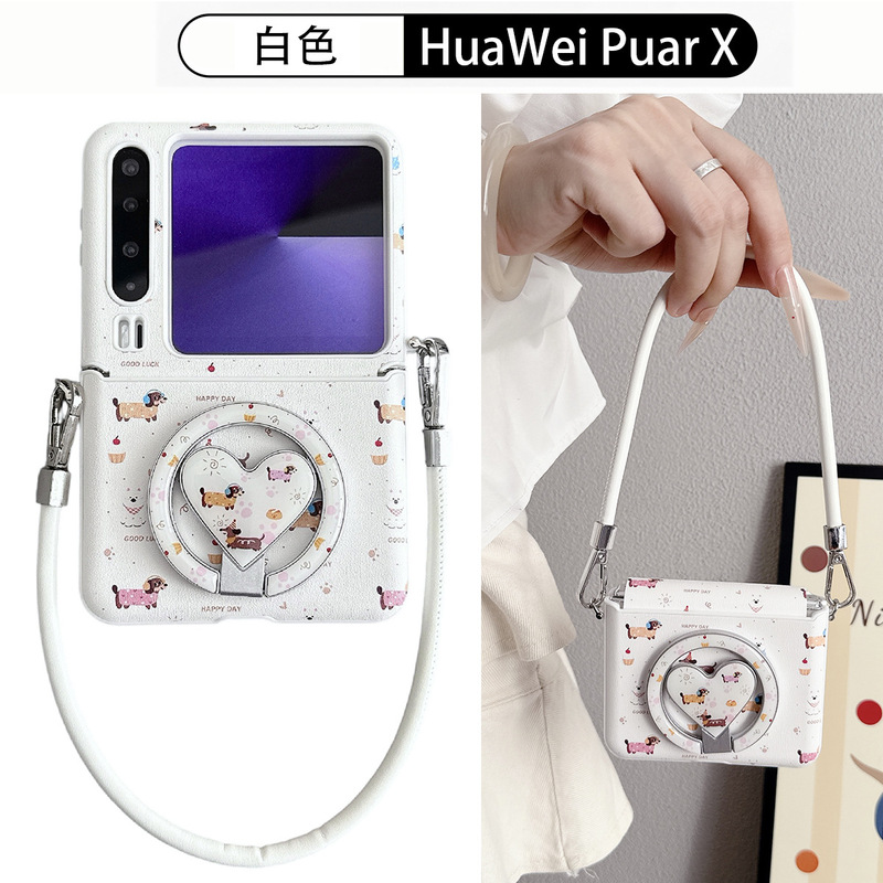 Suitable for Huawei Puraxmax Phone Case Puraxmax Collector's Edition Leather Magnetic Suction Dachshund Dog Design with Front Frame Stand, Hand Strap, Protective Cover with Front Screen Protector, White Spots, Summer Hot Suitable for Huawei Puraxmax Phone Case Puraxmax Collector's Edition Leather Magnetic Suction Dachshund Dog Design with Front Frame Stand, Hand Strap, Protective Cover with Front Screen Protector, White Spots, Summer Hot