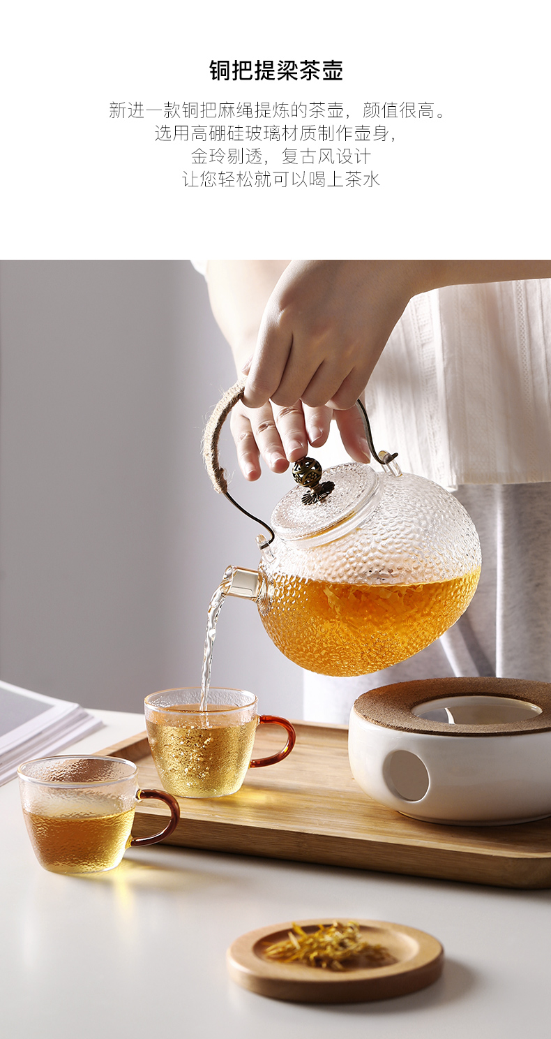 Glass teapot with high temperature resistant girder pot of heated up the spray special small electric TaoLu boiled tea, the teapot