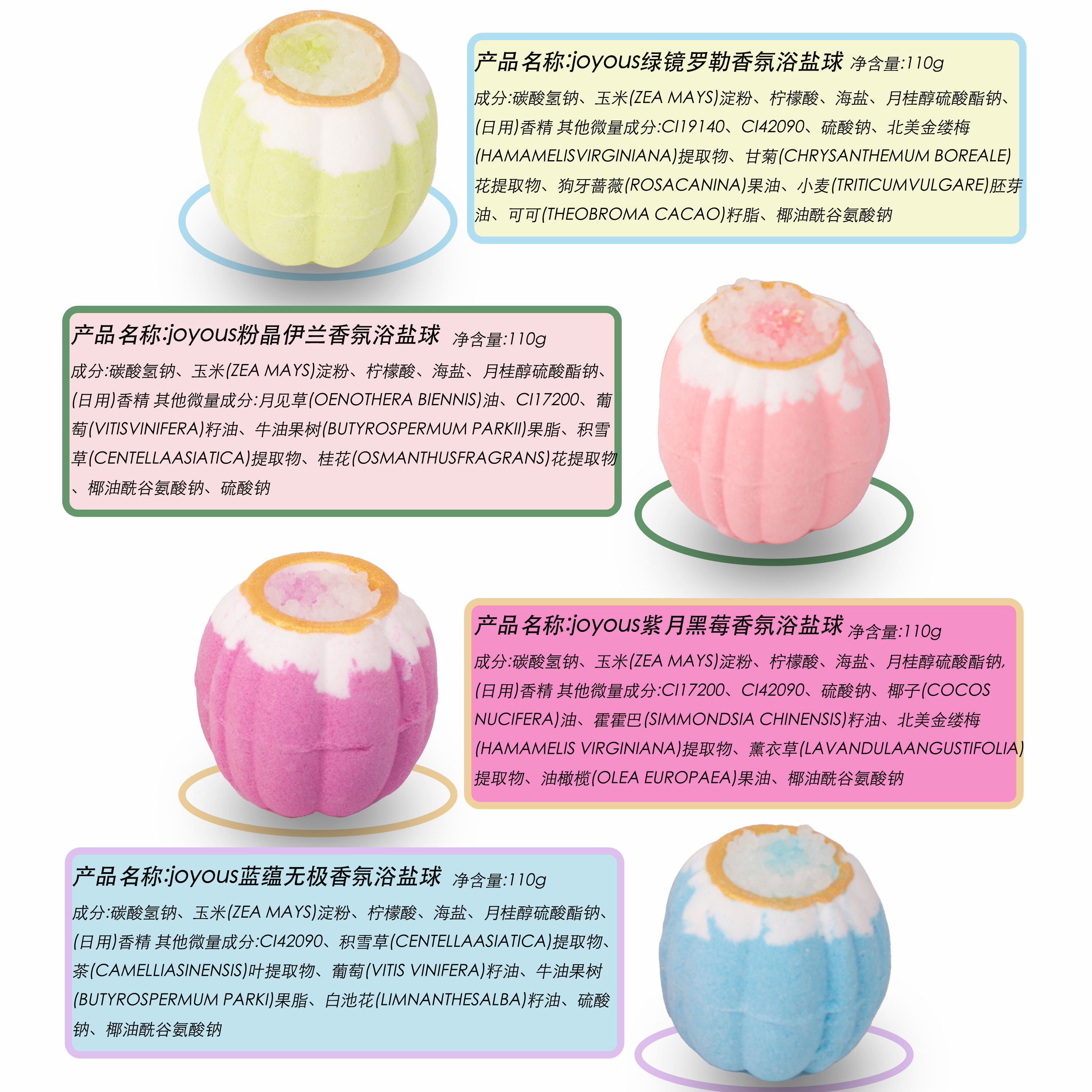 【中國直郵】 Joyous 甄禦南瓜香氛浴鹽球 四合一禮盒裝 110克*4顆 【送泡泡浴液*4包+浴缸袋*4包+玫瑰乾花*4包】網紅爆炸浴鹽泡泡球 滋潤保濕泡泡浴 浪漫泡澡