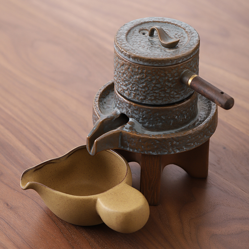 Glue-Free, Anti-Scalding, Lazy Stone-Grind Automatic Tea Brewing Device, Single Rotating Water Dispenser, Kung Fu Teapot, Vintage Tea Set Glue-Free, Anti-Scalding, Lazy Stone-Grind Automatic Tea Brewing Device, Single Rotating Water Dispenser, Kung Fu Teapot, Vintage Tea Set