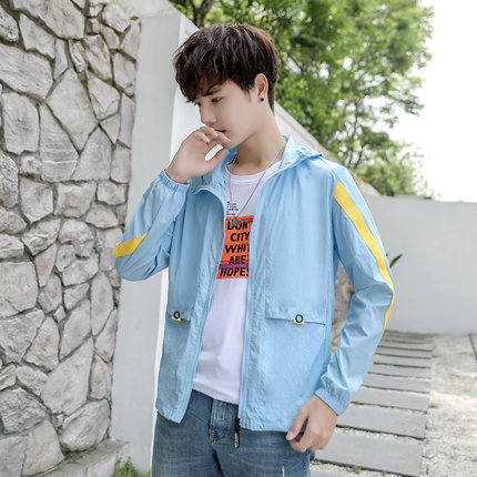 防晒男士夏季衣服户外超薄款透气运动外套潮流夹克衫皮肤衣潮