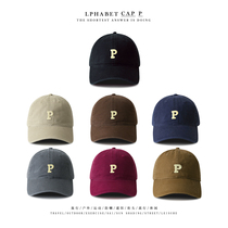 Cap men and women Summer tides P Alphabet Stick ball cap Leisure 100 lap sun hat for old soft top duck tongue cap