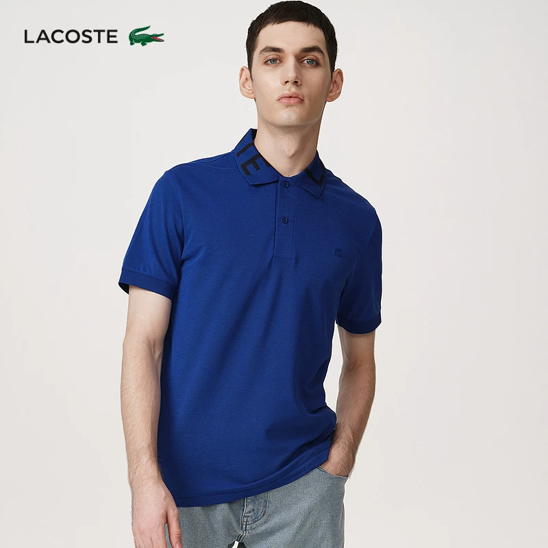 LACOSTE французский крокодил мужская polo с коротким рукавом контрастный цвет классический принт повседневная универсальная polo футболка | PH7647