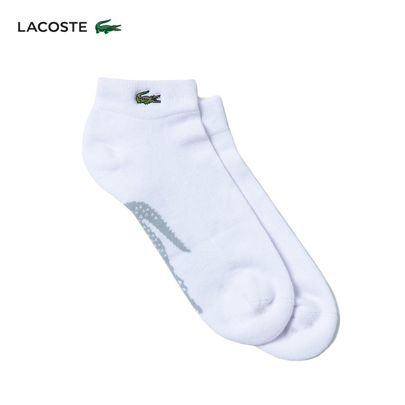 LACOSTE French crocodile men's and women's same style elastic casual comfortable printed cotton short socks, RA4188