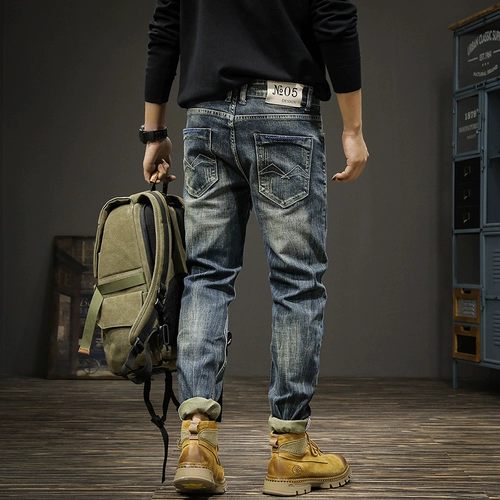 Весенние прямые свободные джинсы, штаны для отдыха, в американском стиле, ностальгия