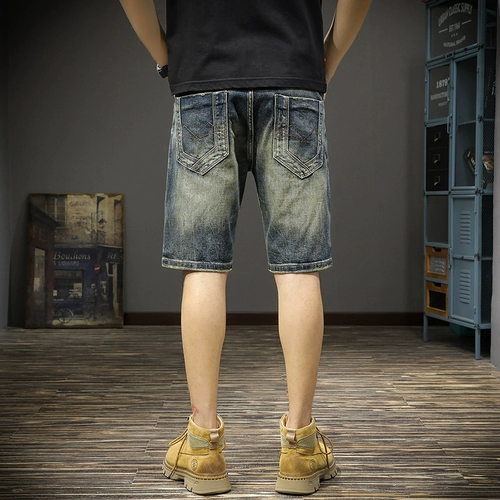 Летняя трендовая джинсовая юбка, шорты, мужские брендовые штаны для отдыха, свободный прямой крой