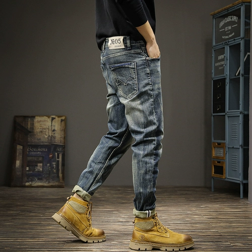 Весенние прямые свободные джинсы, штаны для отдыха, в американском стиле, ностальгия