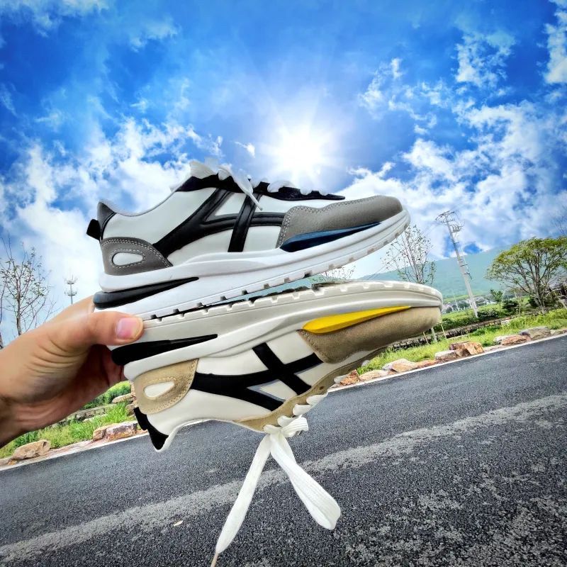 Clearance leak ~ suede leather two-layer cowhide contrast webbing men's fashion sports casual shoes tide shoes D306