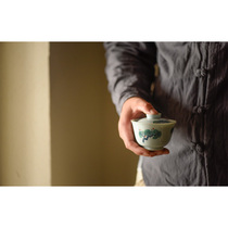 Jingdezhen Yukiya Saigai Fasting Bowls of Colourful Pine Branches 3 Only Bowls Hand-painted Tea Bowls Kongfu Tea Utensils Home Tea Bowl Big