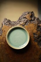 (Huechentang) Jingdezhen Ceramics Tea Ware Green Porcelain Engraving Back Tattooen Phnom Penh jug Carved Stone Blue Flower Pot