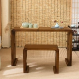 Длинная деревянная батончика длинная и прочная, новый китайский костюм простой и современный стол с высокой высокой высокой высокой высокой точкой.