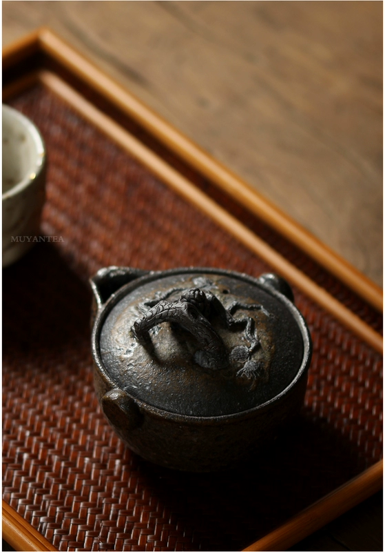 Mu Yan Chai Ấm siêu tốc Bể cá Nhật Bản Handmade Stonware Xử lý Pot Pinecon Cover Bowl Kung Fu Tea Set - Trà sứ