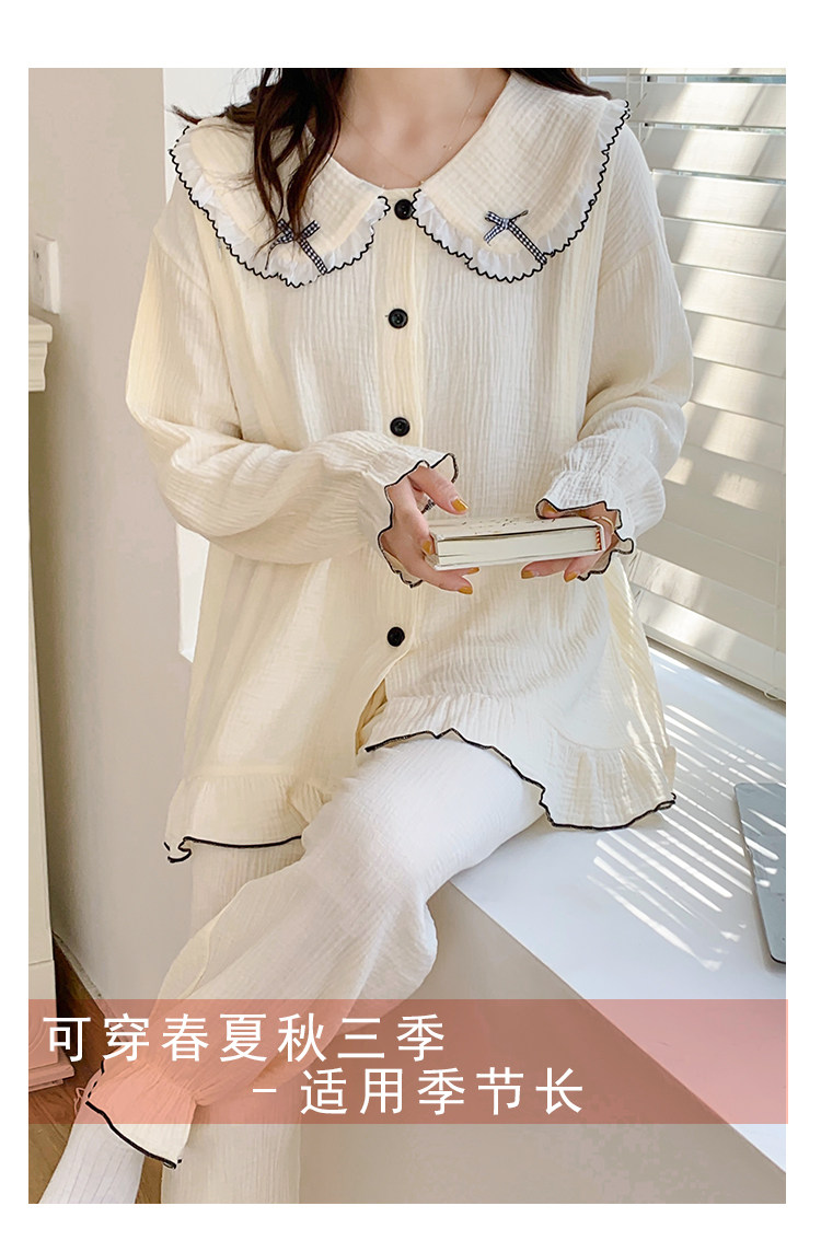 加肥加大码月子服薄款纯棉产后孕妇睡衣哺乳衣透气吸汗棉纱水洗棉详情29