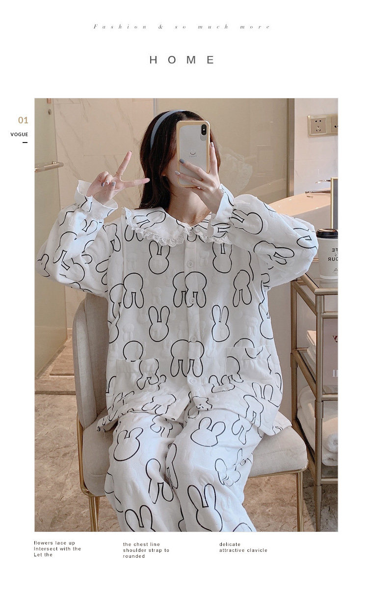 月子服孕妇睡衣春秋夹棉哺乳喂奶怀孕期冬纯棉保暖住出院家居服详情48