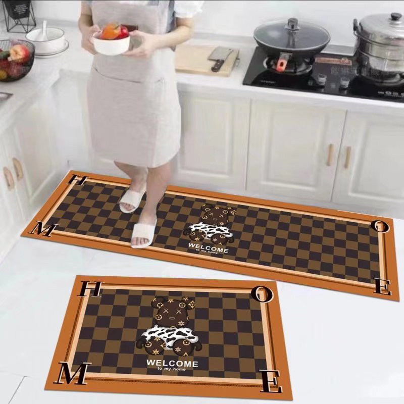 Kitchen Mat in doorway GENGUAN MAT BATHROOM CUSHION ANTI-OIL AND WATERPROOF FOOTBED WATER-ABSORBING ANTI-FALL LIGHT LAVISH WASHABLE CUSTOM.