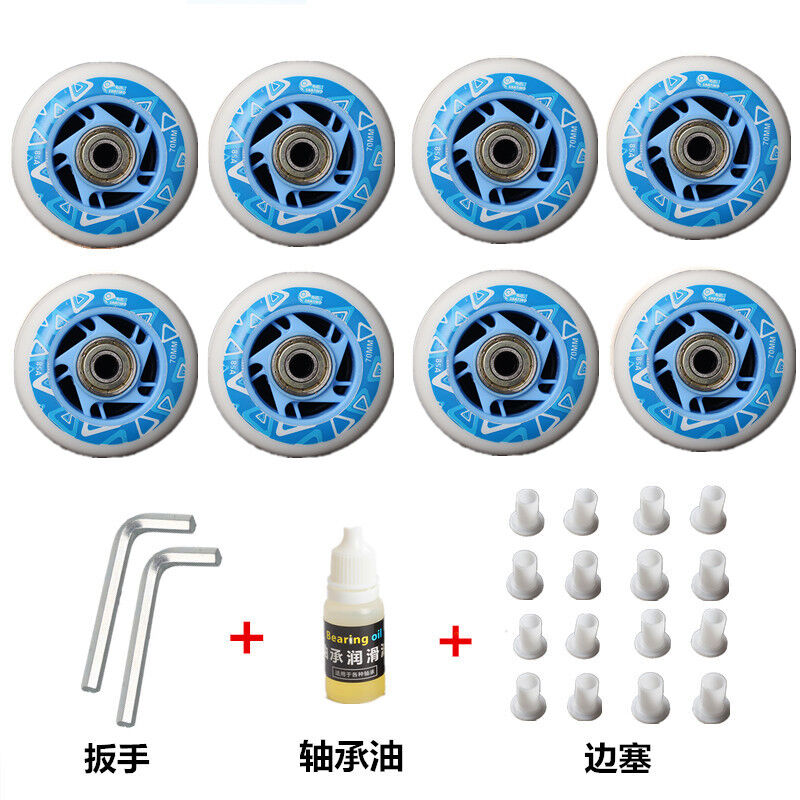 Dachi Wheels Skating Shoes Wheels Skating Shoes Wheels Accessories Wheels Slip Shoes Wheels Abrasion Resistant 8 Fit Children Ice Blue 6-Taobao