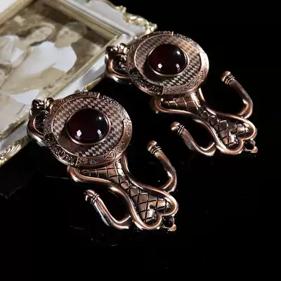 Wall hook European luxury high-end adhesive hook ring fixed curtain accessories decoration accessories Villa curtain hook alloy wall hook