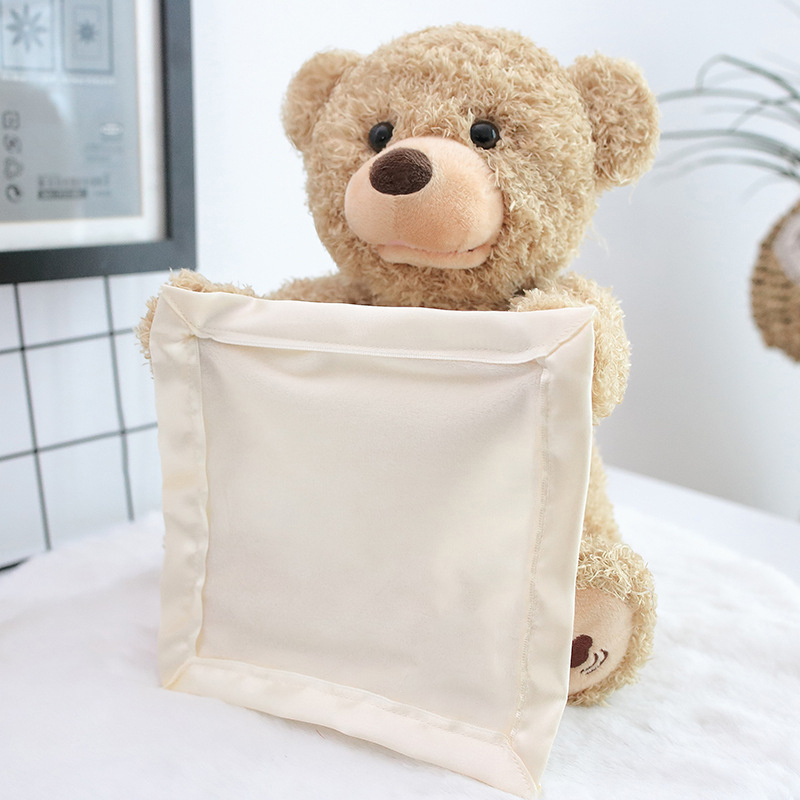 Hide-And-Seek Bear Toy for Children and Babies, Plush Teddy Bear That Talks and Converses, Shy Bear from Tiktok