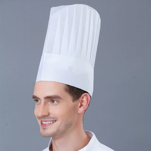 Одноразовая бумага High Hat Restaurant Restaurant Chef Шефка высокая шляпа, бумажная шляпа, неизвесная лапша середина шляпы с лапшой шляпа с лапшой