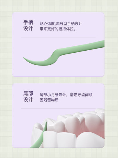 Allsmile Dental Floss Family Pack Ultra-Fine Household Large Package Round Floss Stick Toothpick Floss Mint Portable Box