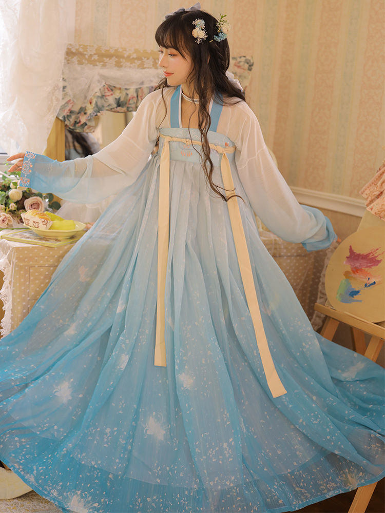 Yao Chunxiamo original Hanfu female Chinese style super fairy elegant Tang-made chest-length skirt daily summer thin section