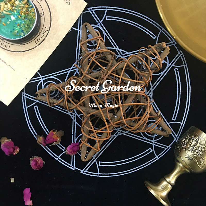 Rattan Pentagram Decorative Ornament Diameter 15cm Pendant Charm Ornament