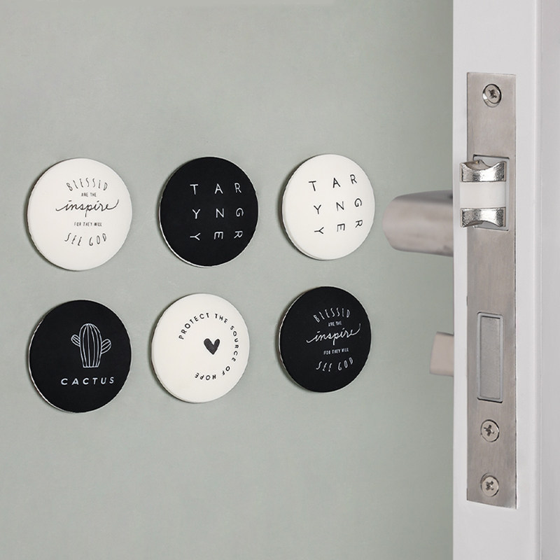 Silicone anti-crash patch Home door handle cushion door rear cabinet door anti-bump grain wall stickler Anti-collision theorist door sticker