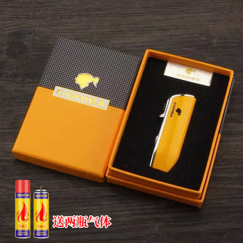 German Cigar Lighter, High-End Men's Windproof Direct-Flame Cigarette Lighter, Gift Box for Boyfriend