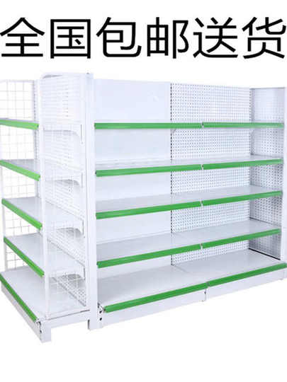 Supermarket Shelf Corner Convenience Store Corner Display Rack Small Shop Multi-Layer Single/Double-Sided Pharmacy Snack Storage Rack Iron