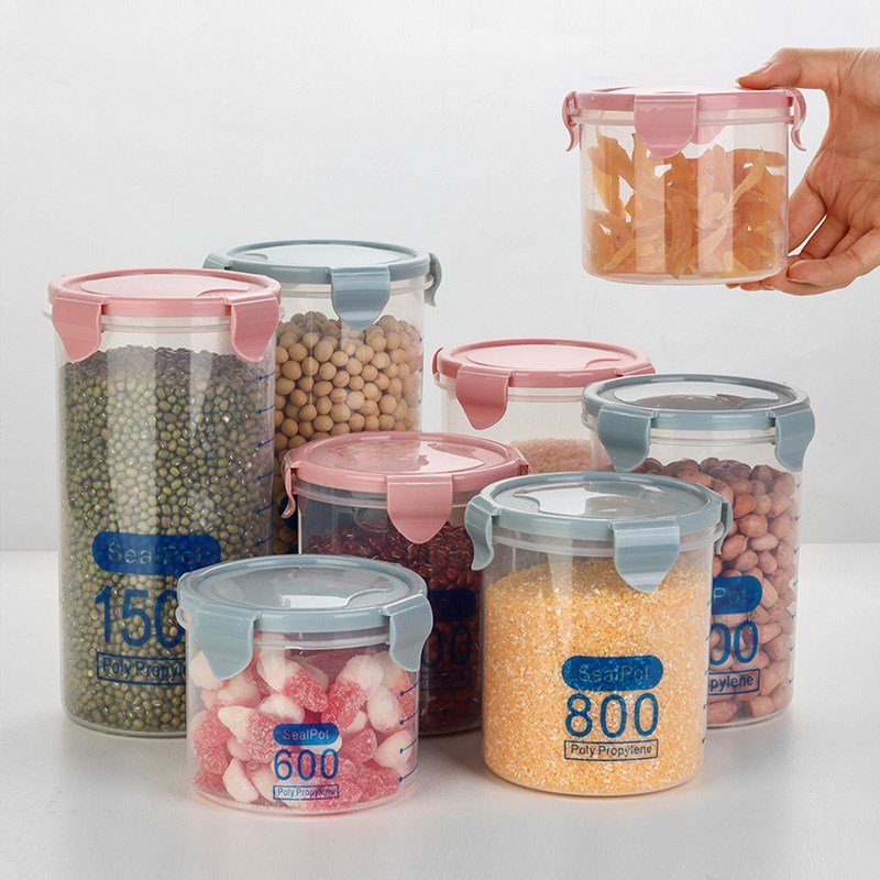 Airtight jar plastic food jar storage storage jar storage jar grains kitchen snack refrigerator storage box