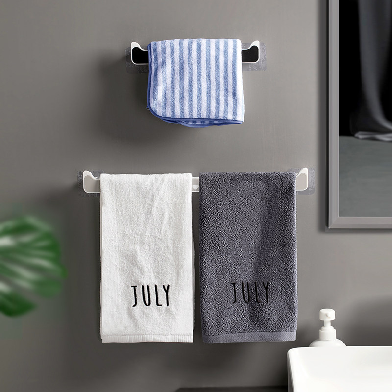 Caokco Towel Racks Dressed Dressing Room Bathroom Suction Handling Bathroom Bathroom Racks Nordic Creative Single Rod
