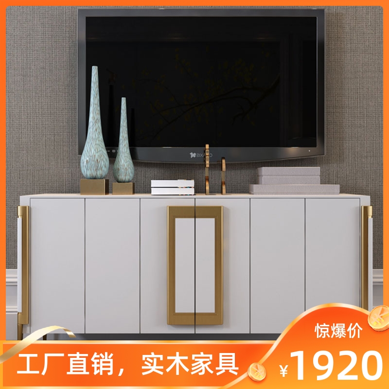 American light luxury white porch cabinet living room high shoe cabinet modern TV cabinet bedroom storage cabinet Nordic dining cabinet