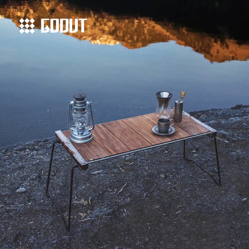 Ujinwood small zebra IGT outdoor camping self-driving barbecue fishing multifunctional folding table extensible coffee table