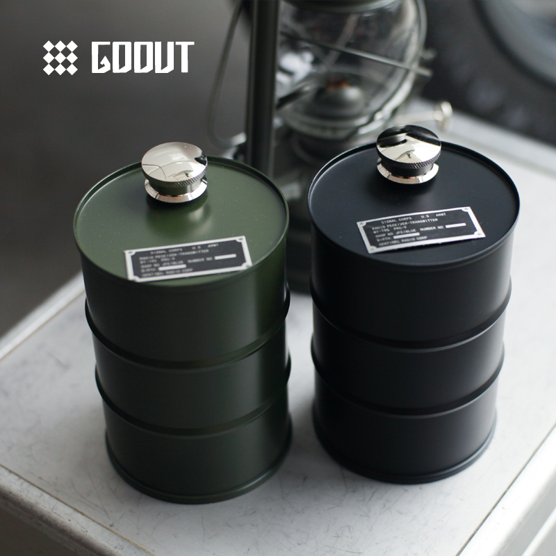 Outdoor Camping Imported Coal Oil Lamp Alcohol Special Fuel Bottle Stainless Steel Oil Storage Tank Military Industrial Wind Emergency Kettle