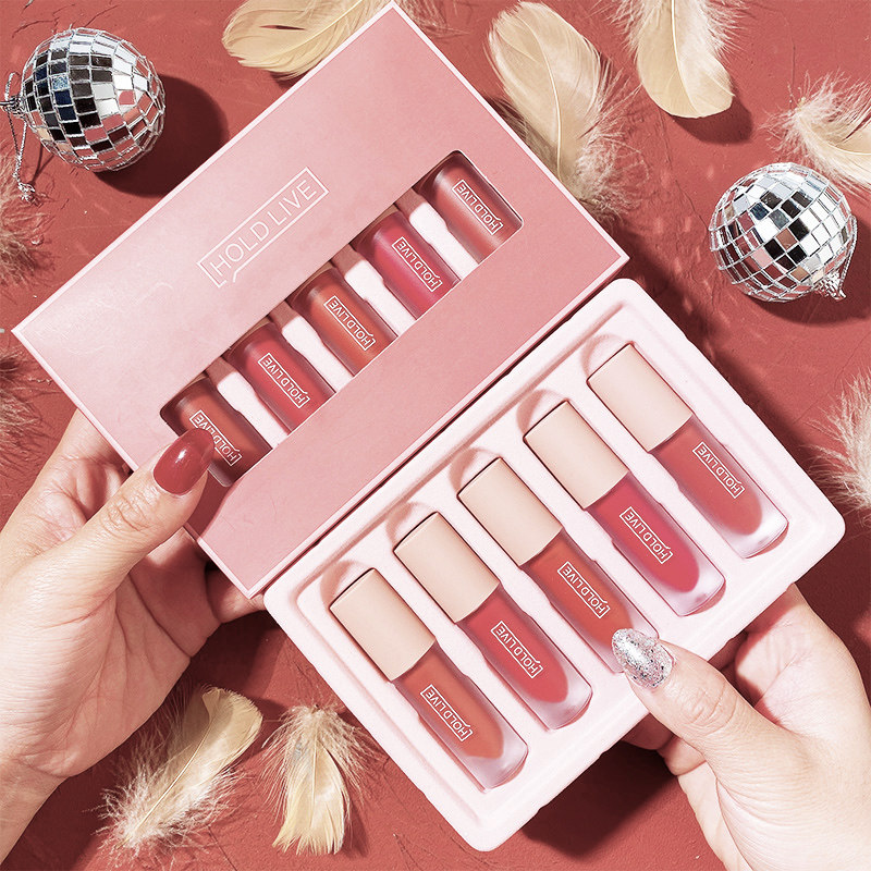 Li Jiaqi recommends cherry blossom limited lip glaze set gift box student niche brand does not fade and does not stick to the cup lip gloss