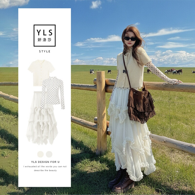 Yunnan Dali Lijiang Women's Clothing for Autumn Travel Photoshoot Dresses 2026 New Korean Style Outfit Complete Set