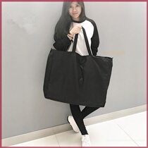 Luggage extra large capacity shopping bag black and white canvas small travel folding convenient check-in