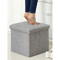 38cm square seat stool multifunctional folding storage stool large covered finishing box can sit and change the shoe stool height