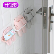 Wall hanging rack Simple toilet bath towel rack Bathroom slippers rack Space slippers rack Free punching