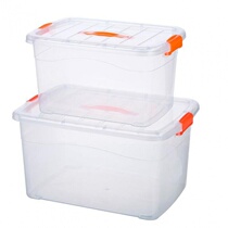 Transparent storage box 25l plastic storage box Finishing box King-size plastic storage box Clearance large 350l