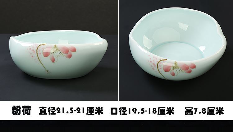 Old ceramic flower pot expressions using circular viewing vessel interior basin of lotus goldfish bowl lotus flower shallow expressions using water