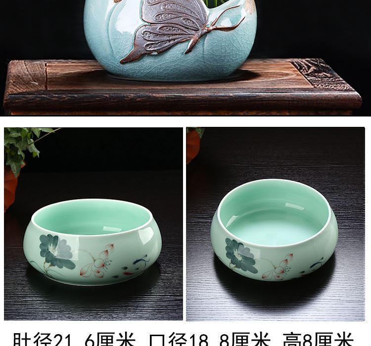 Large household water storage plant gulp refers to flower pot water raise ceramic basin to classical aquatic plant lotus of the four seasons