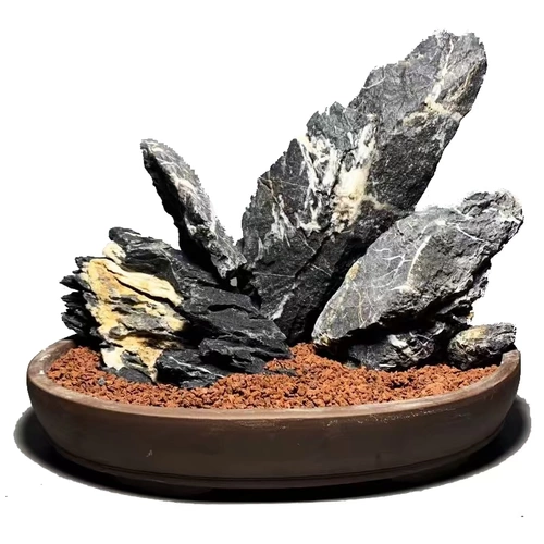 Рыба -танк натуральный синий камень Труба Большой Бонсай Сырой камень ландшафтный ландшафтный ландшафтный район Райный ручей Просмотр камней