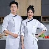 Старший шеф -повар рабочая одежда с длинными рукавами мужски осень и зимний отель западные ресторан магазин торт магазин пекарь