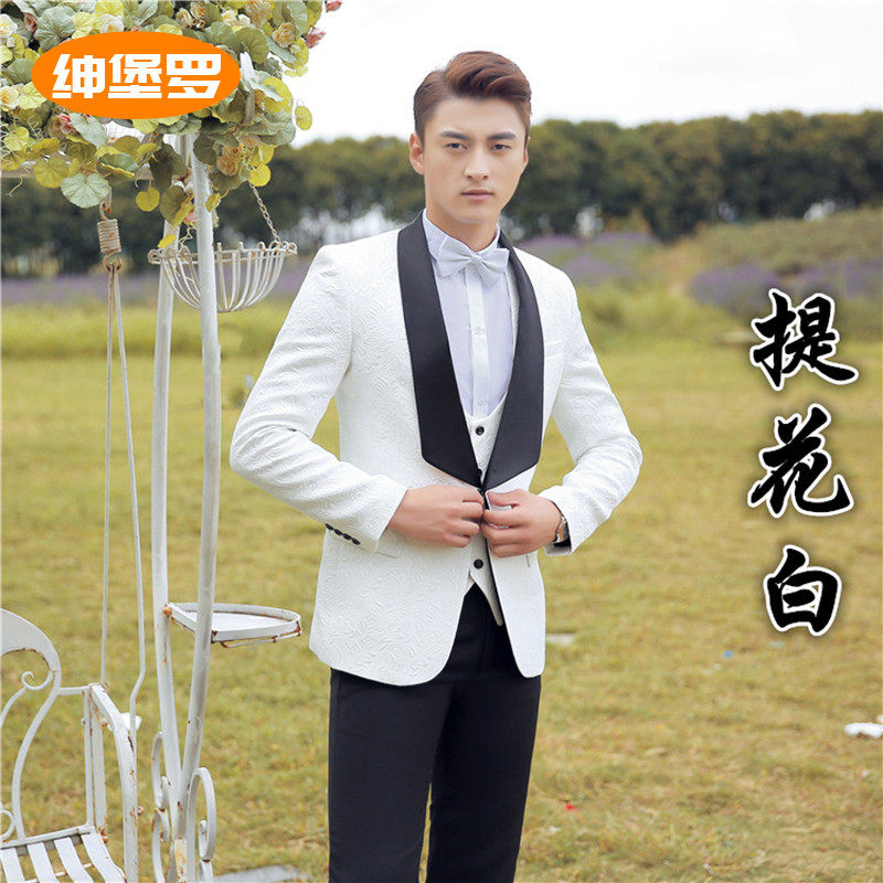 Men's suits photo studio theme photography dresses new photo black and white clothing self-cultivation performance travel suits