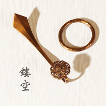 Bronze hollow cassock buckle monks robe seven robes lotus flower wishful hook and loop mans robe buckle retro solemn and non-fading