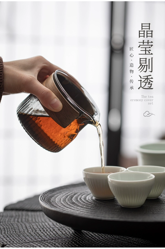bộ bình trà có túi đựng đi du lịch Xiaoyuan gặp bộ trà du lịch bằng thủy tinh, cốc nhanh di động, bộ một bình và ba cốc, tách trà kung fu ngoài trời bộ ấm chén trà du lịch bộ bình trà có túi đựng đi du lịch