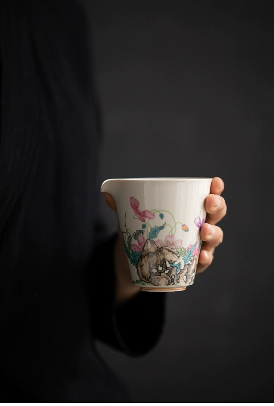 chén khải pha trà Xiaoyuan gặp cốc gốm sứ pastel, cốc nam tro cỏ, bộ chia trà, bộ trà Kungfu biển trà, cốc đơn cách pha trà bằng chén khải chén khải uống trà