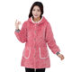 New Style Outerwear with Fleece Lining, Thick Cotton Coat for Women, Long Autumn and Winter Clothing, Chanel-Style Plus-Size Women's Loungewear Jacket